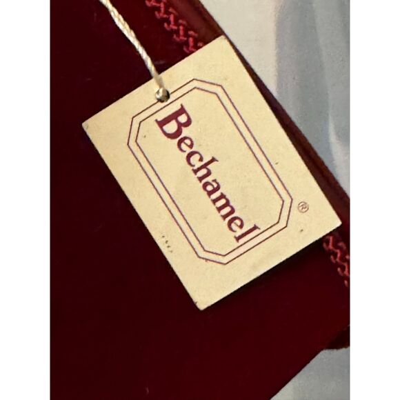 Vintage 70's BECHAMEL Velvet and Satin Burgundy Evening Bag Long Strap NWT! - Picture 4 of 7